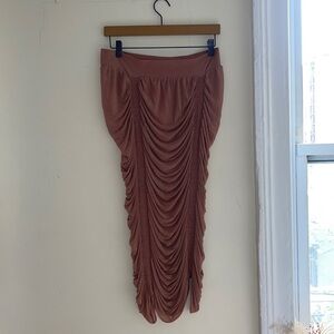 Blush Issey Miyake Draped/Cascading Mesh Skirt